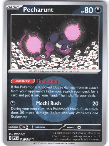 Ascended Heroes Pecharunt [Energy] Pokémon card